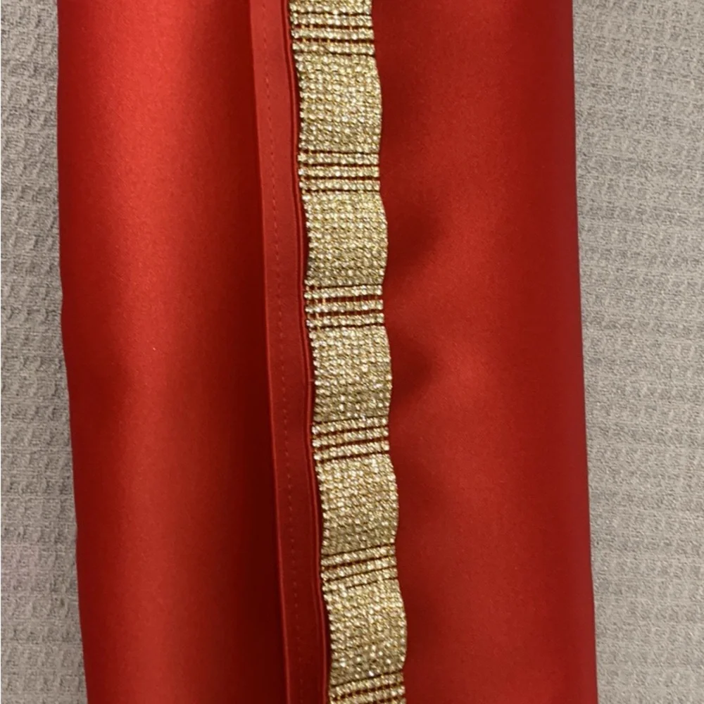 Kate Landry Evening Bag  Satin with Gold Trim